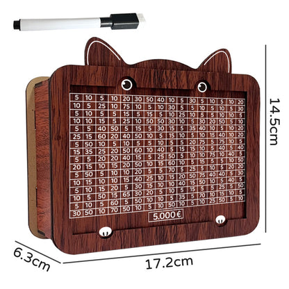 Wooden savings box