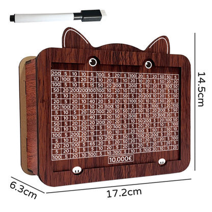Wooden savings box