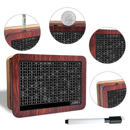 Wooden savings box