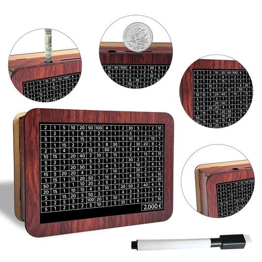 Wooden savings box