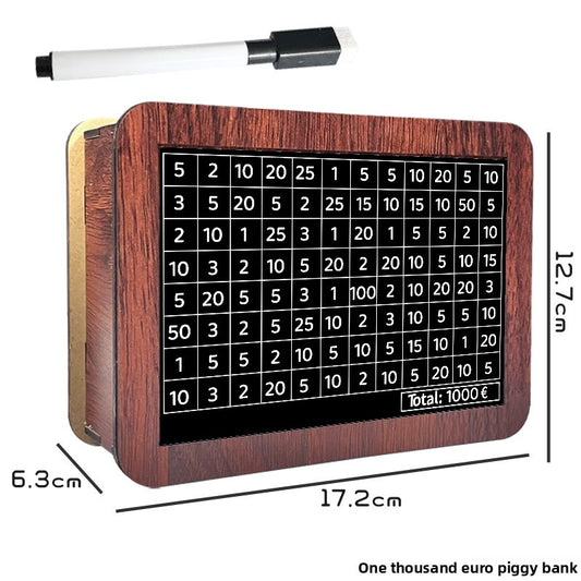 Wooden savings box