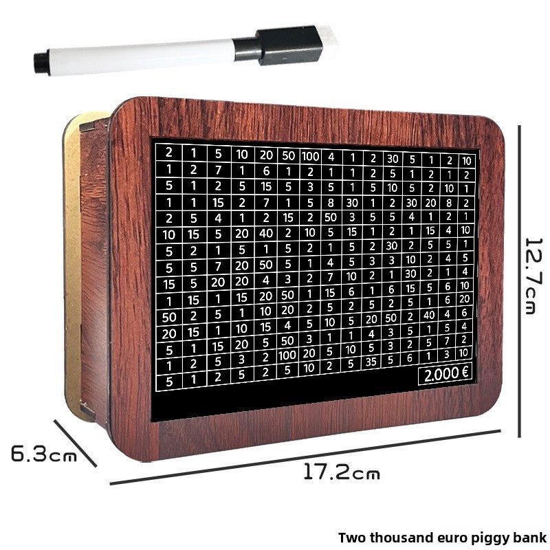 Wooden savings box