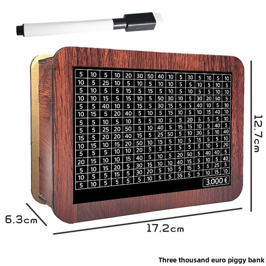 Wooden savings box