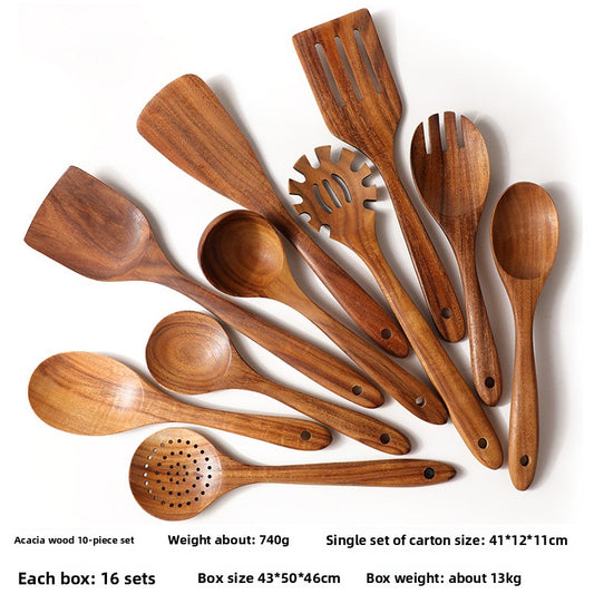 Wooden spatula and spoon