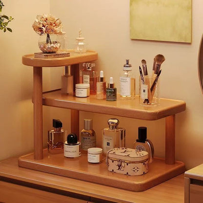 Wooden storage shelf