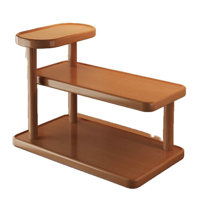 Wooden storage shelf