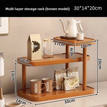 Wooden storage shelf
