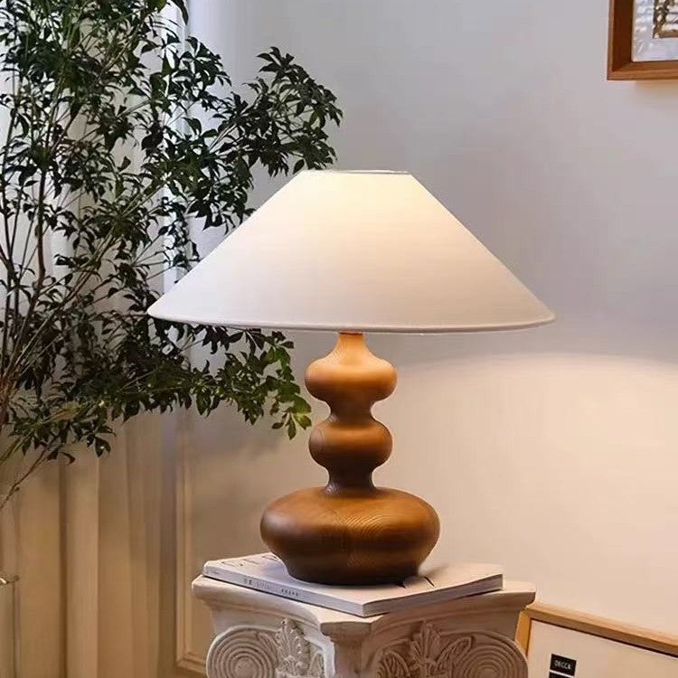 Wooden table lamp