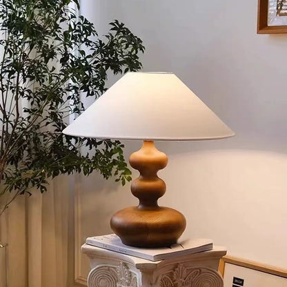 Wooden table lamp
