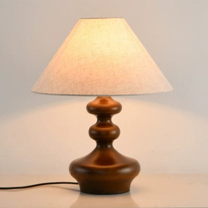 Wooden table lamp