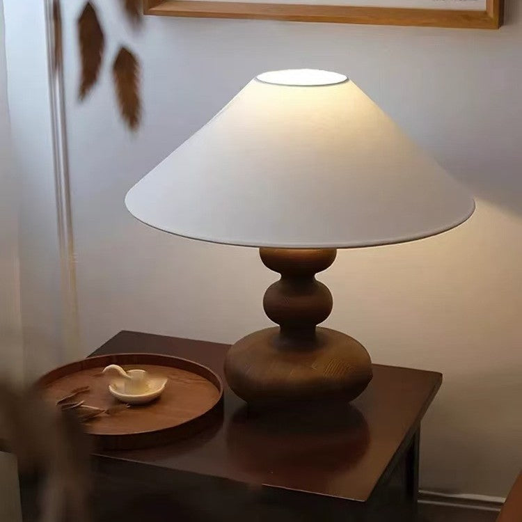 Wooden table lamp