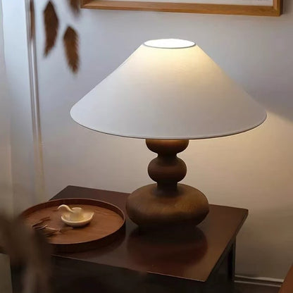 Wooden table lamp