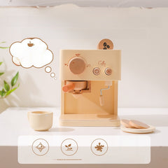 Wood coffee machine