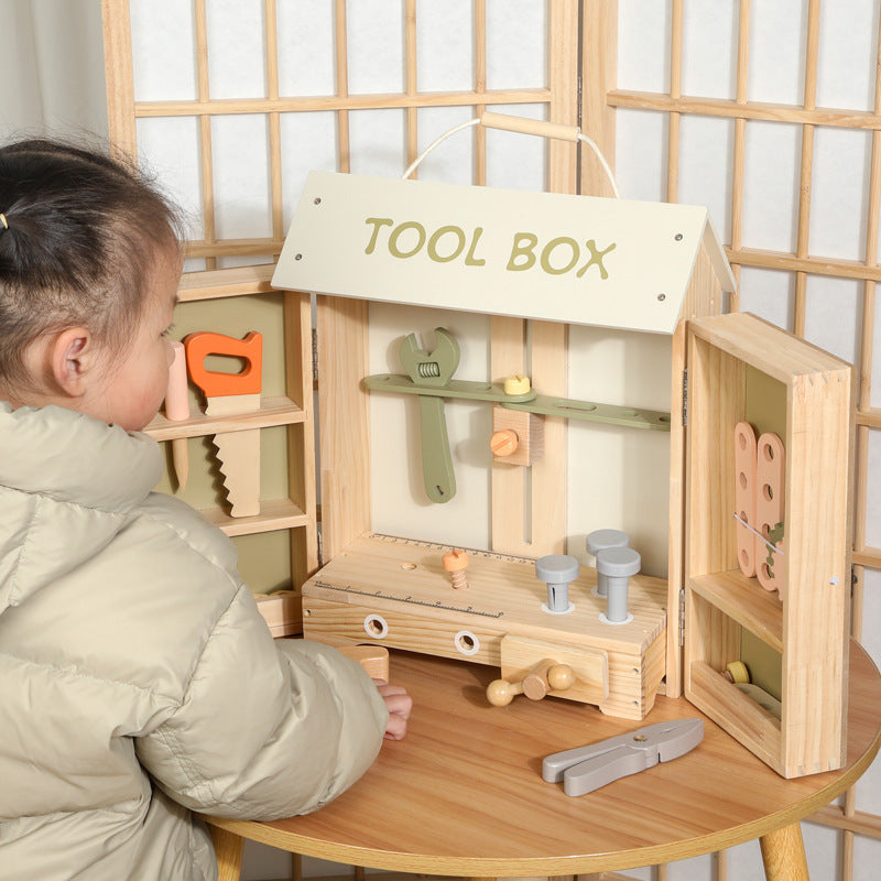wooden toy toolbox