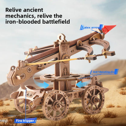 Wooden Toys, Ancient Building Experiment Props, Chariot, Offensive Car, Educational Toys, Boy Ornaments, Offensive Car