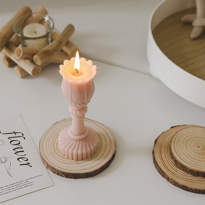 Wooden tray for scented candles