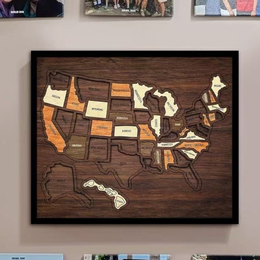 Wooden USA Map Puzzle