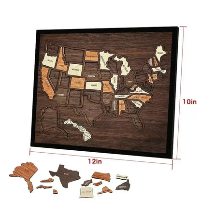 Wooden USA Map Puzzle