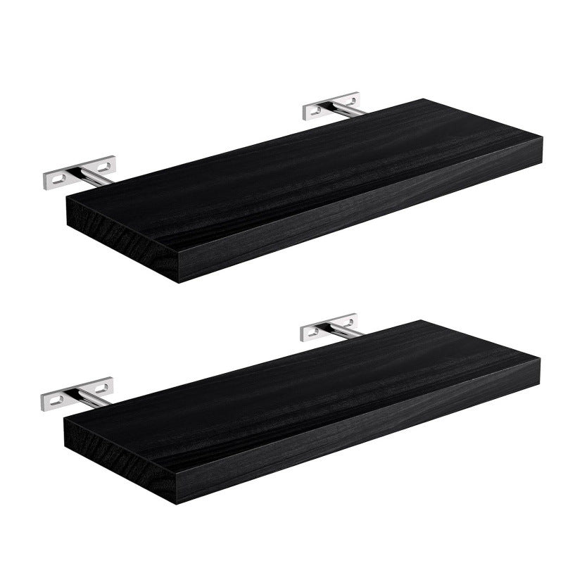 Wooden wall-mounted shelf