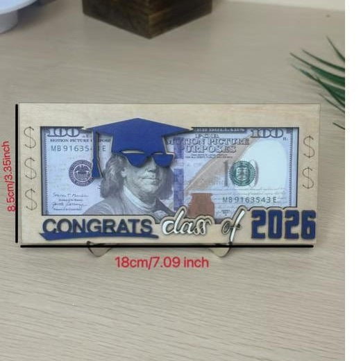 Wooden Wallet with Gift Card for Graduation and Special Occasions