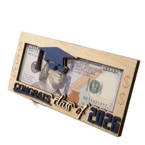 Wooden Wallet with Gift Card for Graduation and Special Occasions