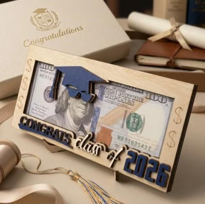 Wooden Wallet with Gift Card for Graduation and Special Occasions
