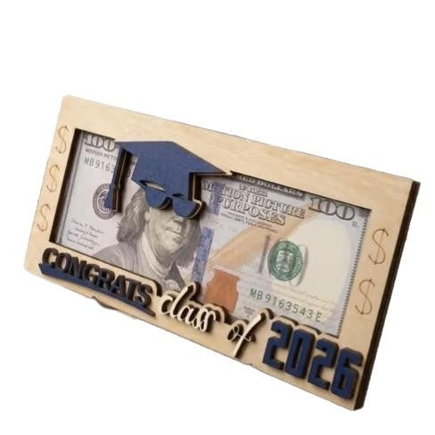 Wooden Wallet with Gift Card for Graduation and Special Occasions