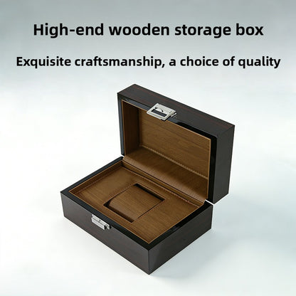 Wooden Watch Box with Flip Top Lock