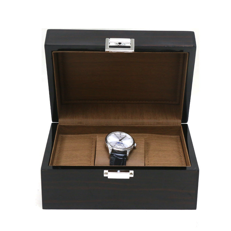 Wooden Watch Box with Flip Top Lock