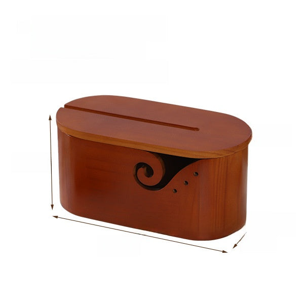 Wooden Woven Storage Bowl with Lid