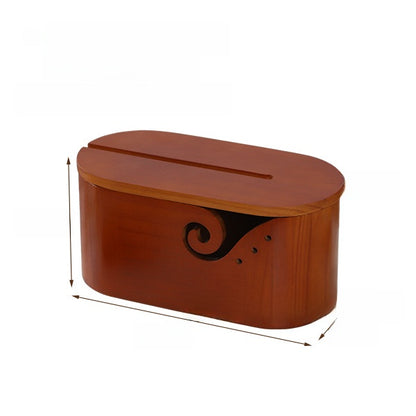 Wooden Woven Storage Bowl with Lid