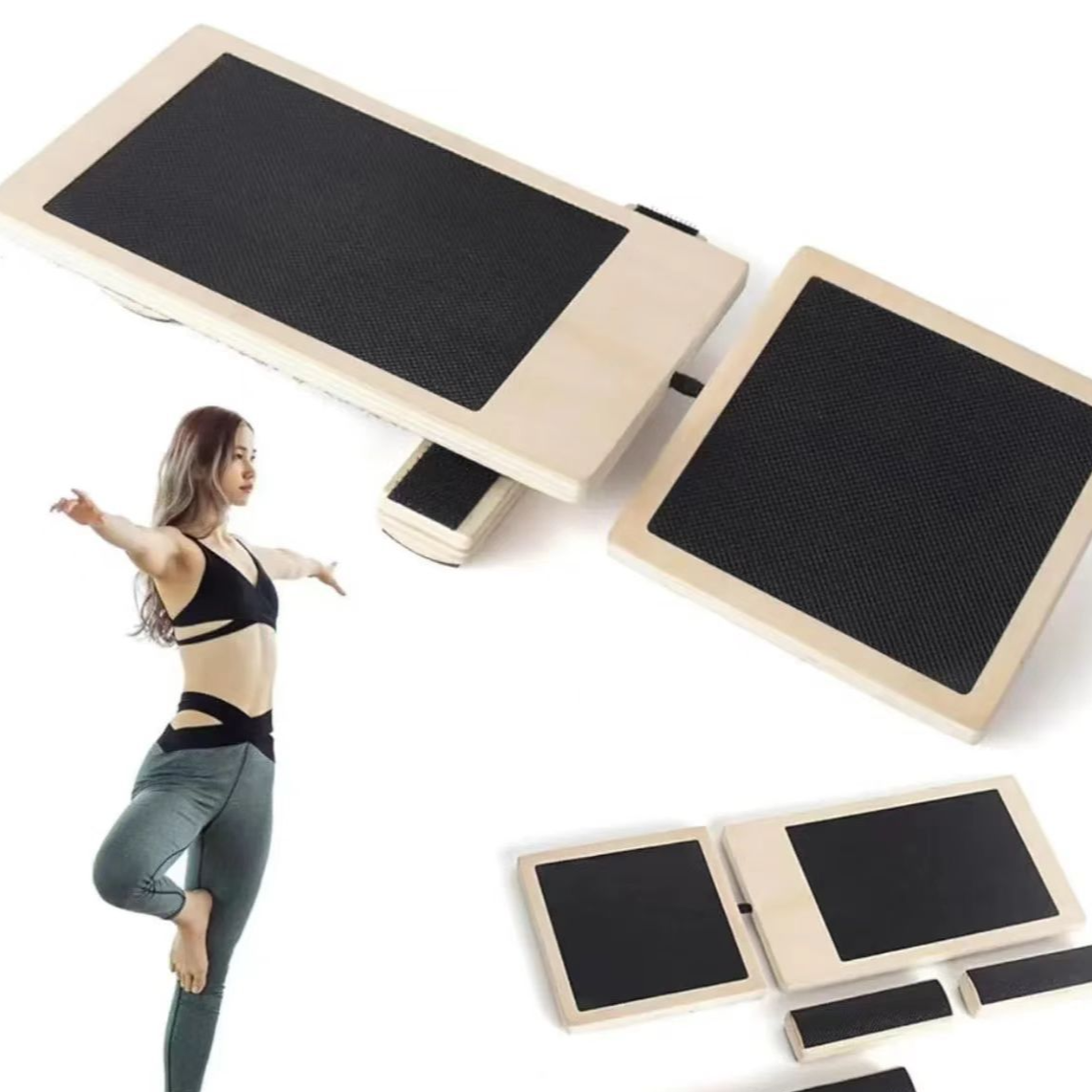 wooden yoga foot stretcher