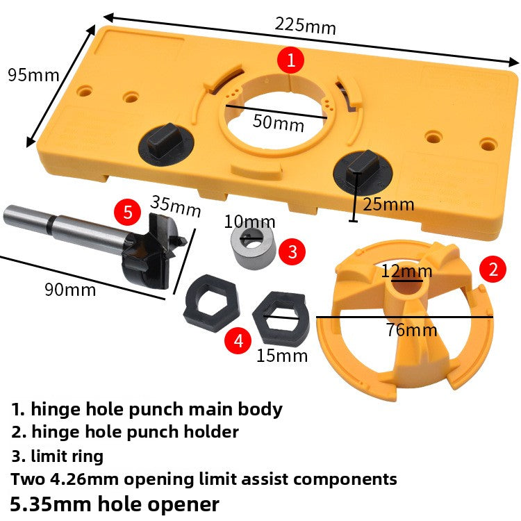 Woodworking 35mm Hinge Hole Opener Set
