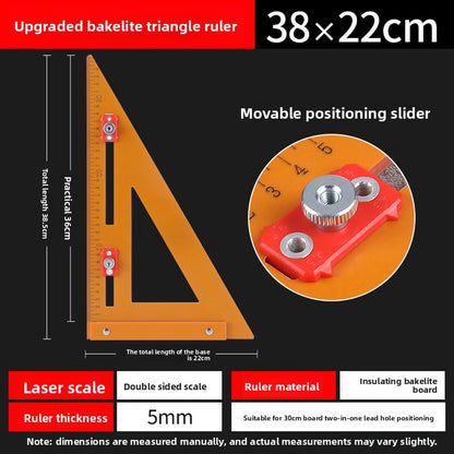 Woodworking Bakelite Triangle Ruler