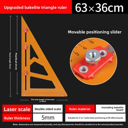 Woodworking Bakelite Triangle Ruler