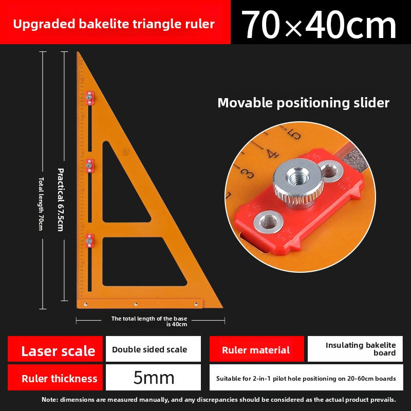 Woodworking Bakelite Triangle Ruler