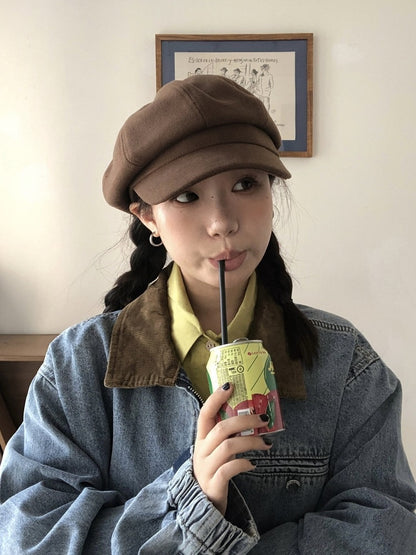 wool beret hat