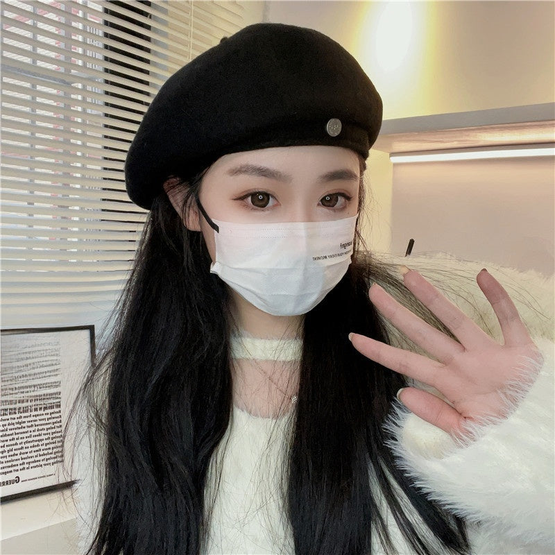 wool beret hat