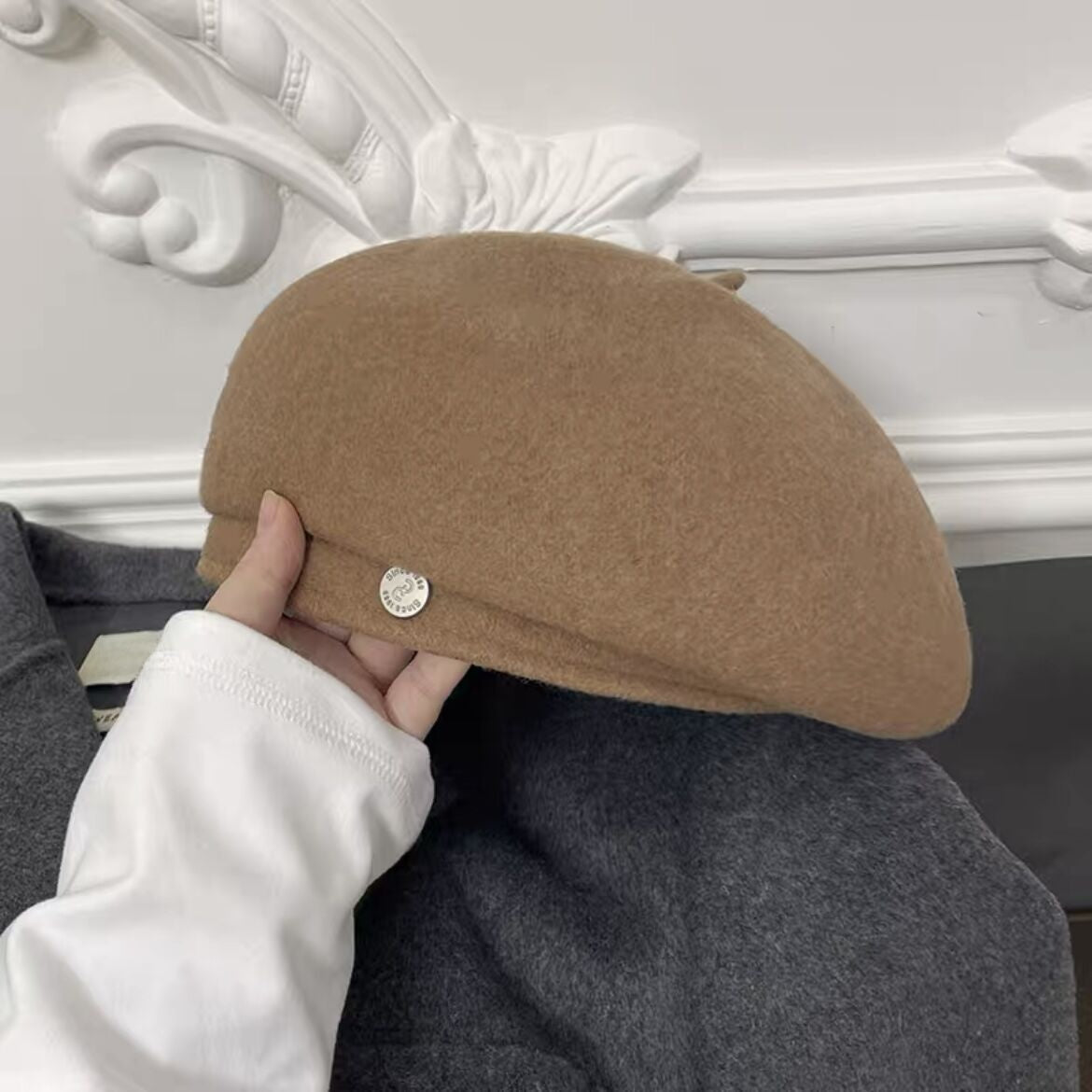 wool beret hat