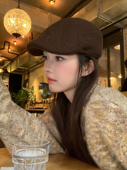 wool beret hat