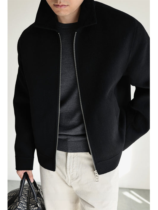 Wool Blend Corduroy Lapel Jacket
