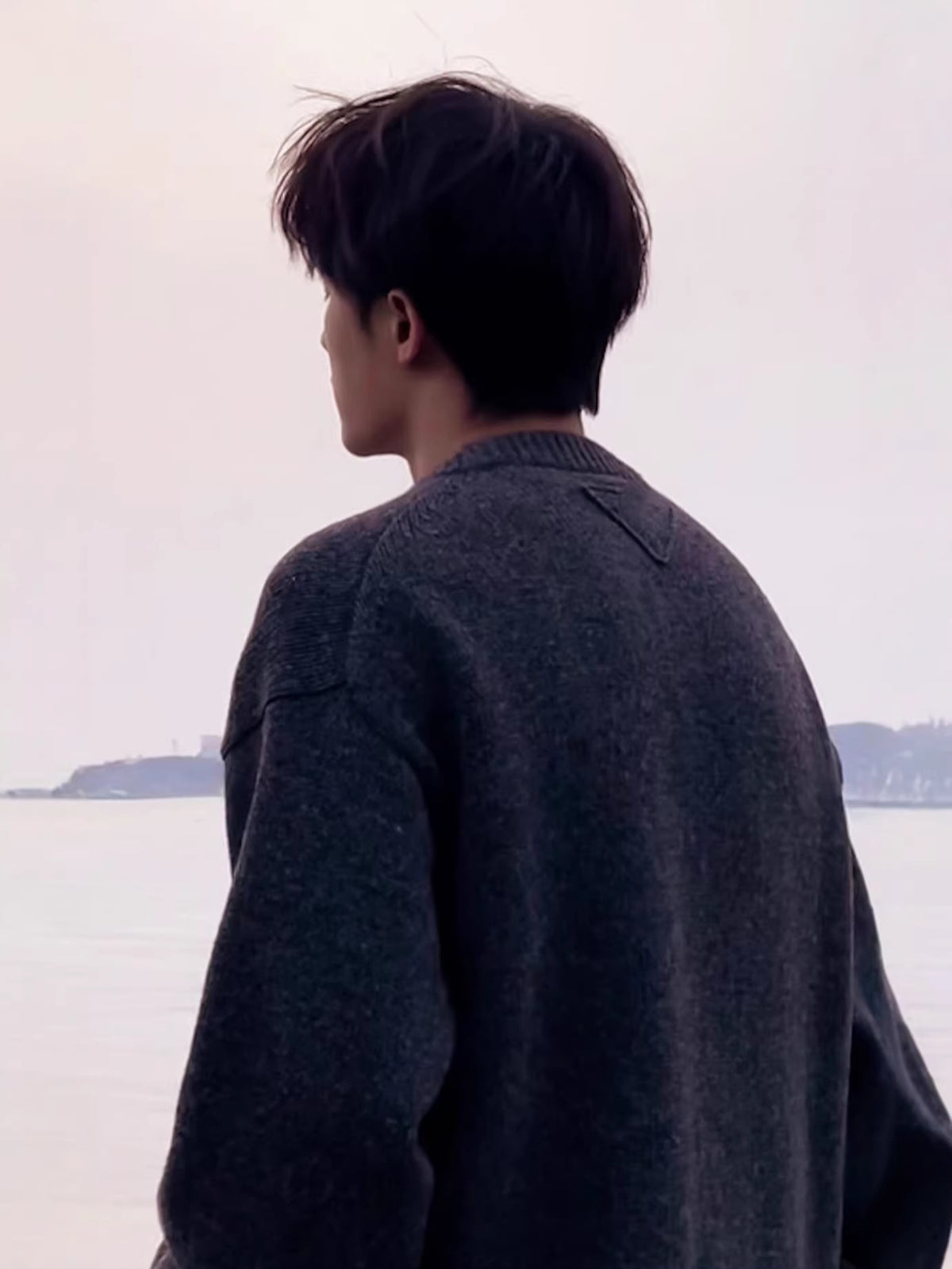 Wool Crew-Neck Knit Sweater