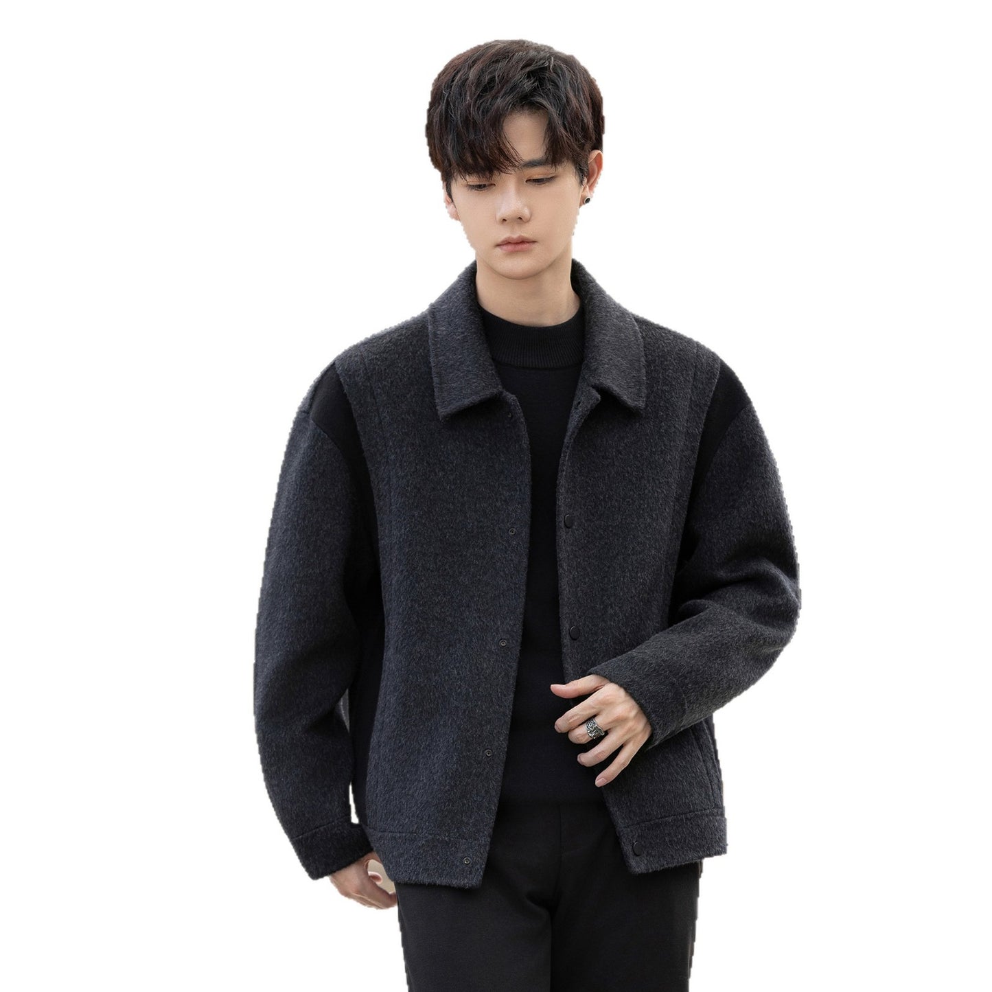 Wool double-faced jacket