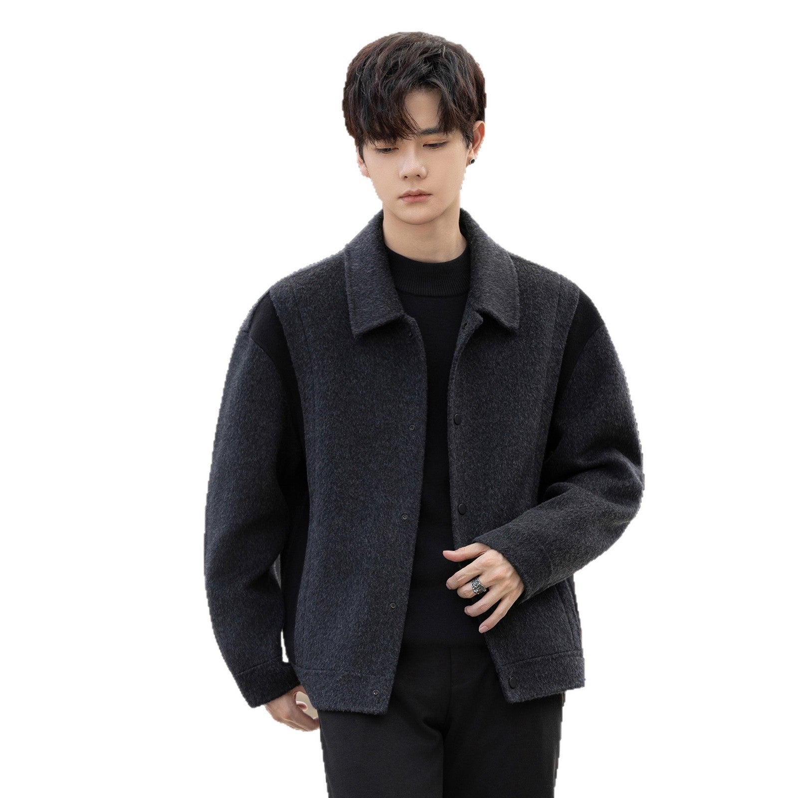 Wool double-faced jacket