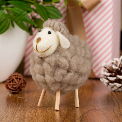 Wool Felt Sheep Ornament Scandinavian Desktop Decor