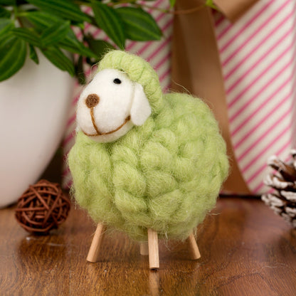Wool Felt Sheep Ornament Scandinavian Desktop Decor