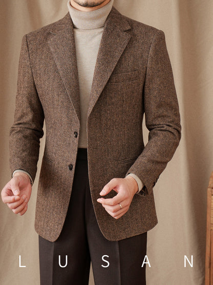 Wool Herringbone Suit