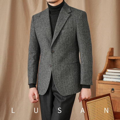 Wool Herringbone Suit