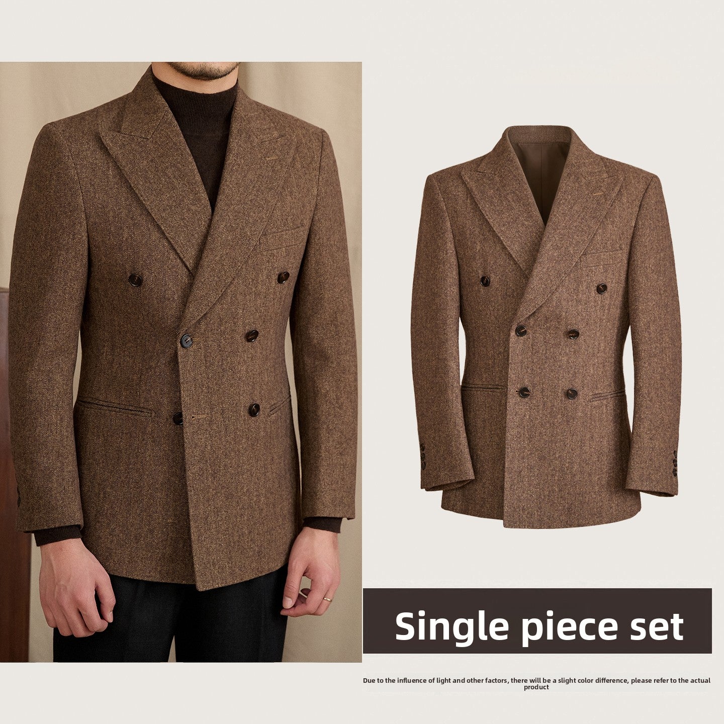 Wool Herringbone Suit