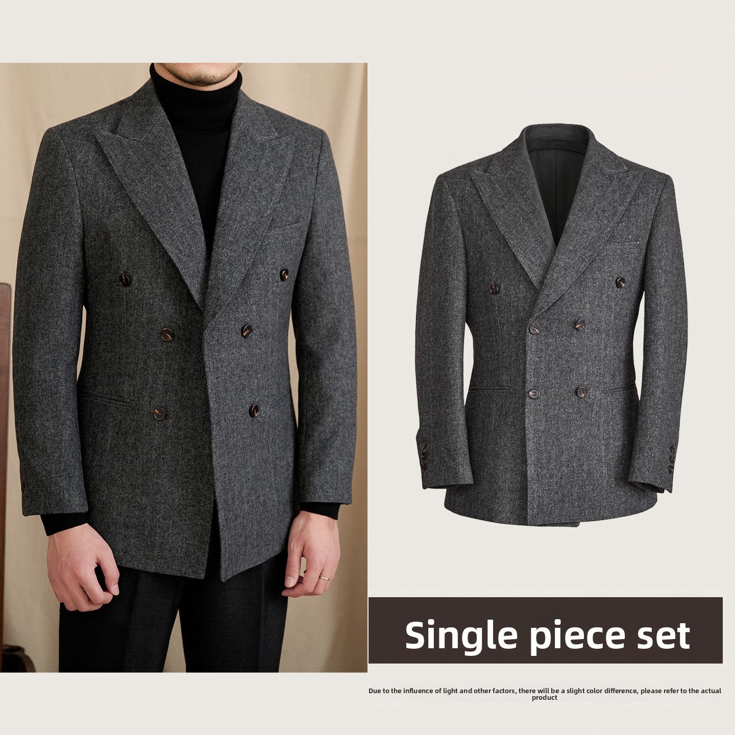 Wool Herringbone Suit